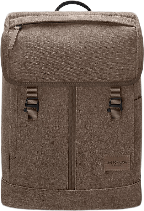 Spläsh Front-zip Backpack 15", från Gaston Luga, i färgen weave dusty brown.