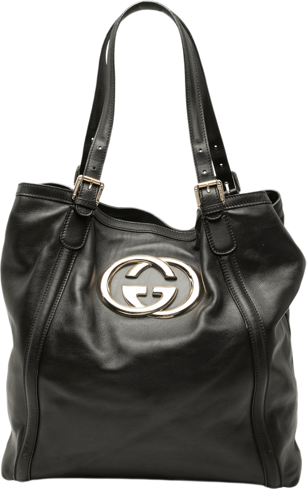 Gucci Calfskin Britt Tote, från Luxclusif, i färgen svart.