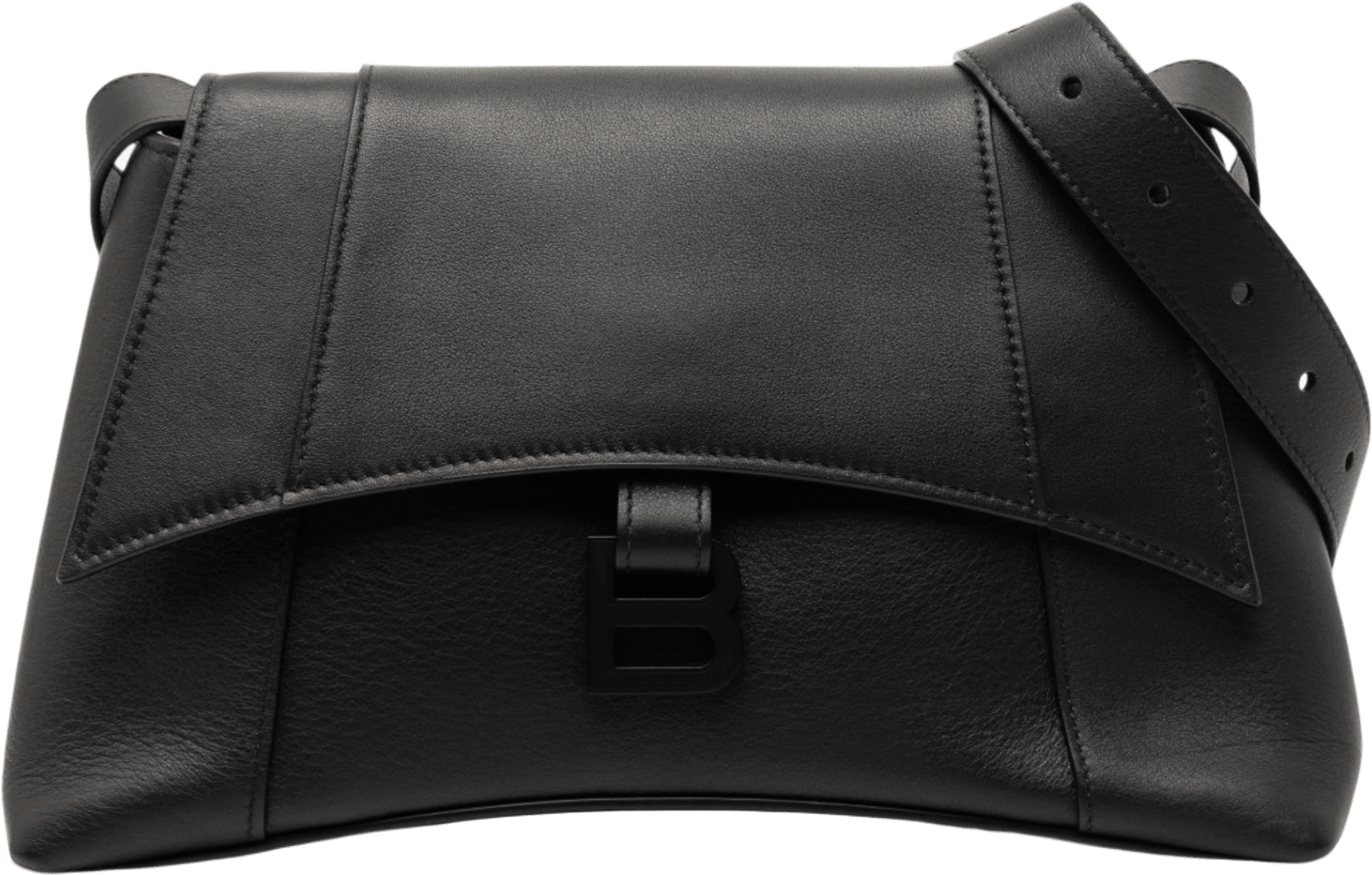 Balenciaga Small Calfskin Downtown Crossbody, från Luxclusif, i färgen black.