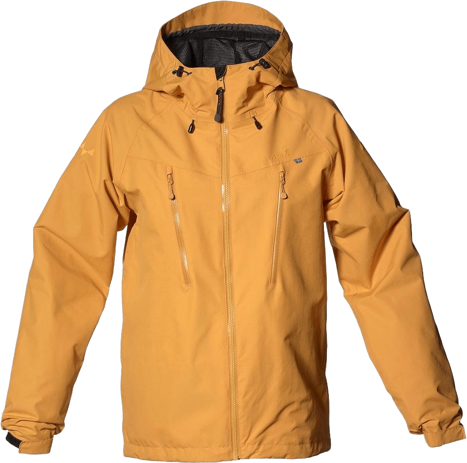 Monsune Hardshell Jacket, från ISBJÖRN of Sweden, i färgen saffron.