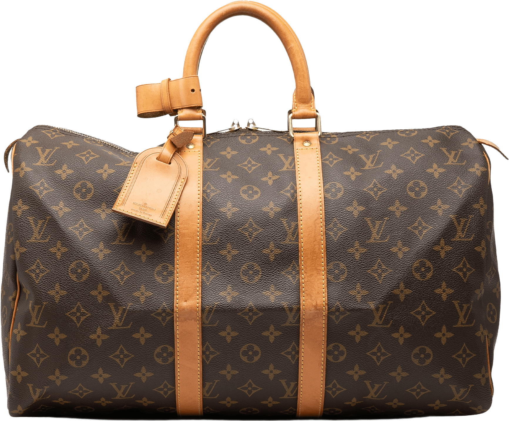 Louis Vuitton Monogram Keepall 45, från Luxclusif, i färgen brown.