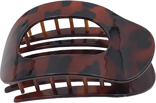 Oval Hårklämma Transparent 9,5cm, från Complement, i färgen brown.