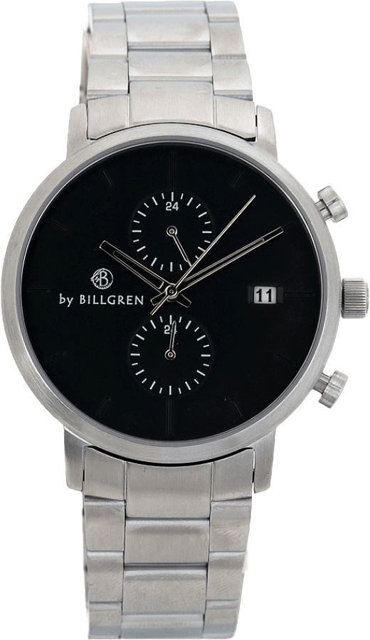 Malcom | Klocka | Stål, från by BILLGREN, i färgen svart & stål.