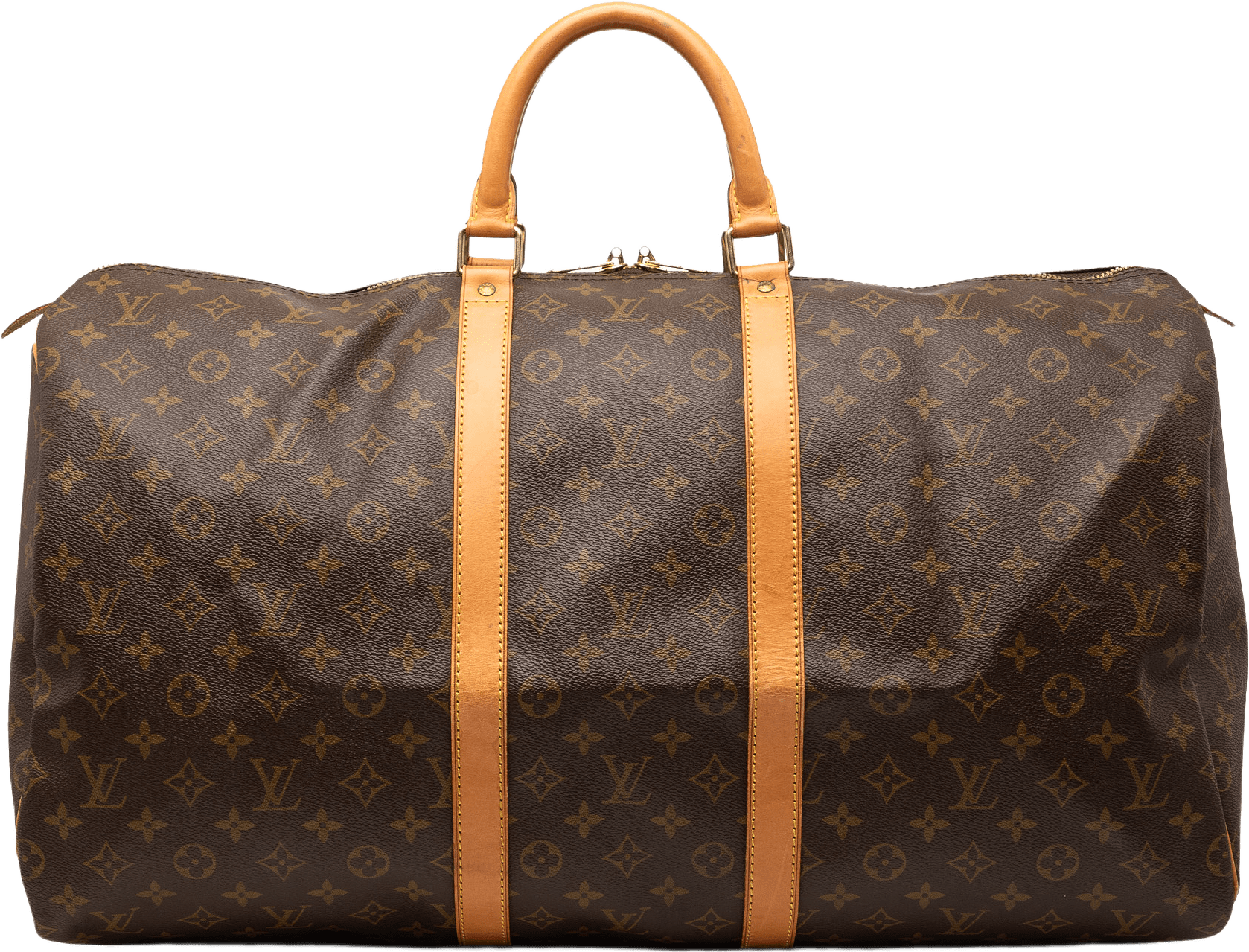 Louis Vuitton Monogram Keepall 55, från Luxclusif, i färgen brown.