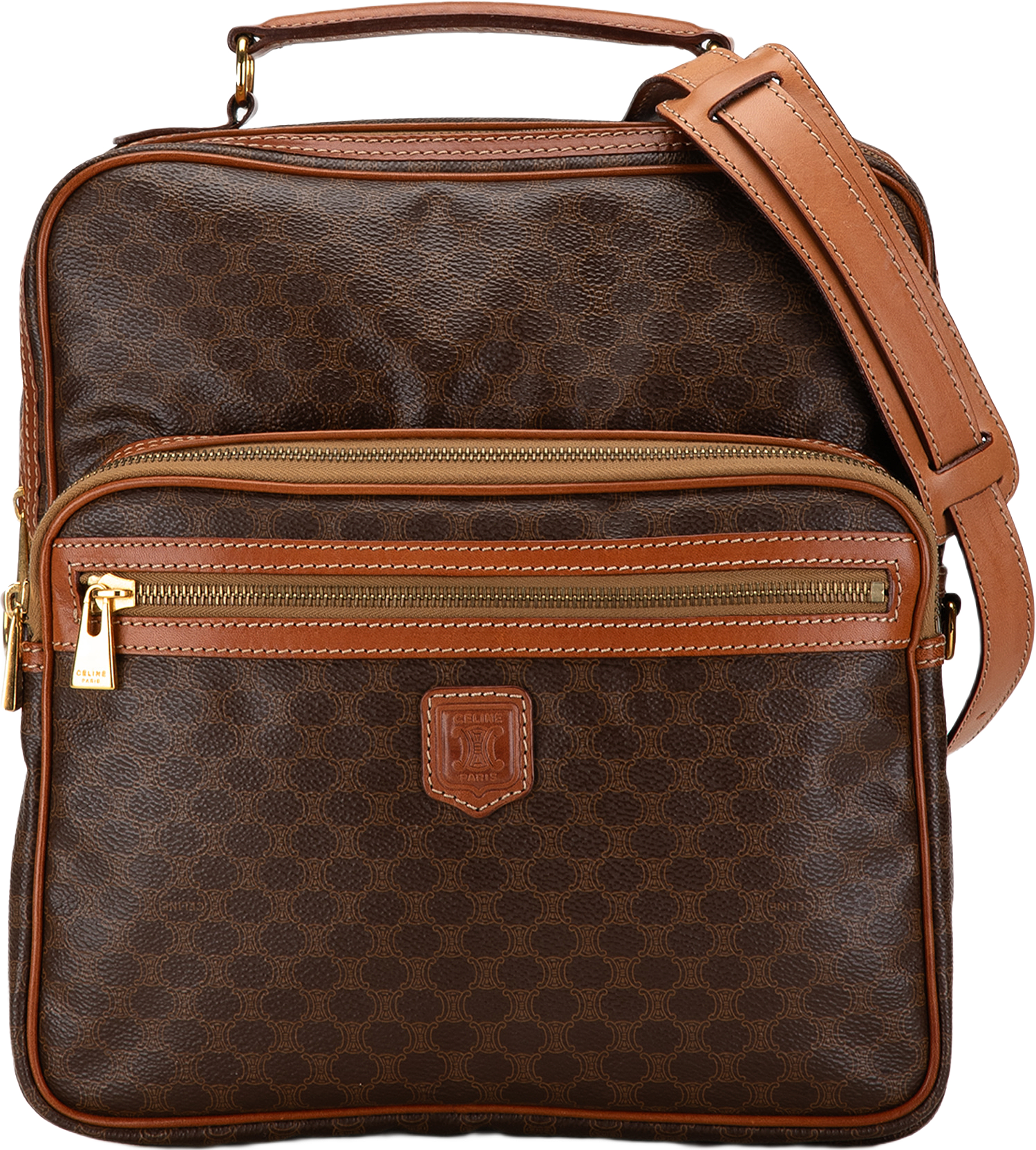 Celine Macadam Satchel, från Luxclusif, i färgen brown.