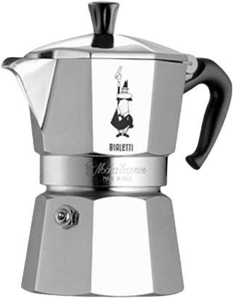 Mokabryggare, Moka, 6 koppar, från Bialetti.