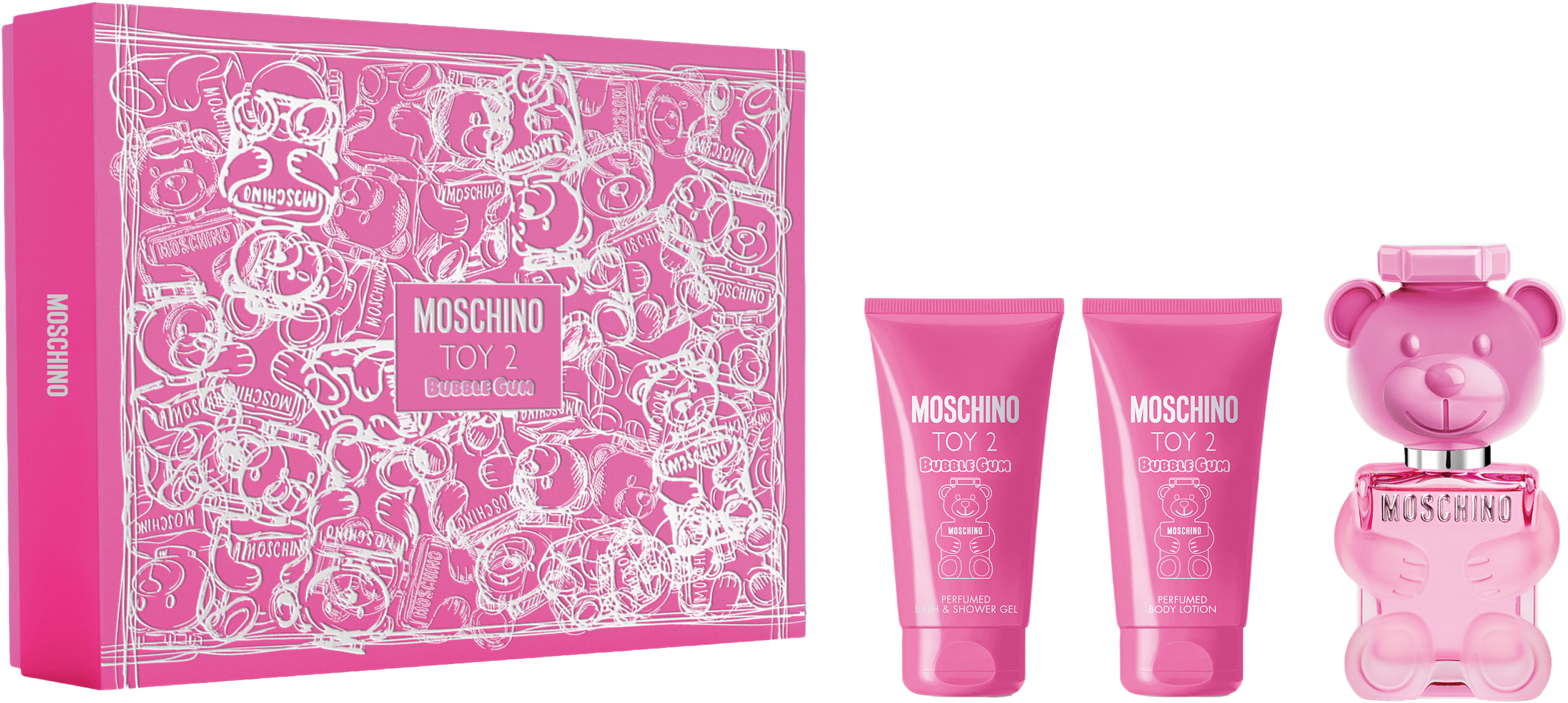 Gift Set Toy 2 Bubble Gum EdT + Shower Gel + Body Lotion, från Moschino.