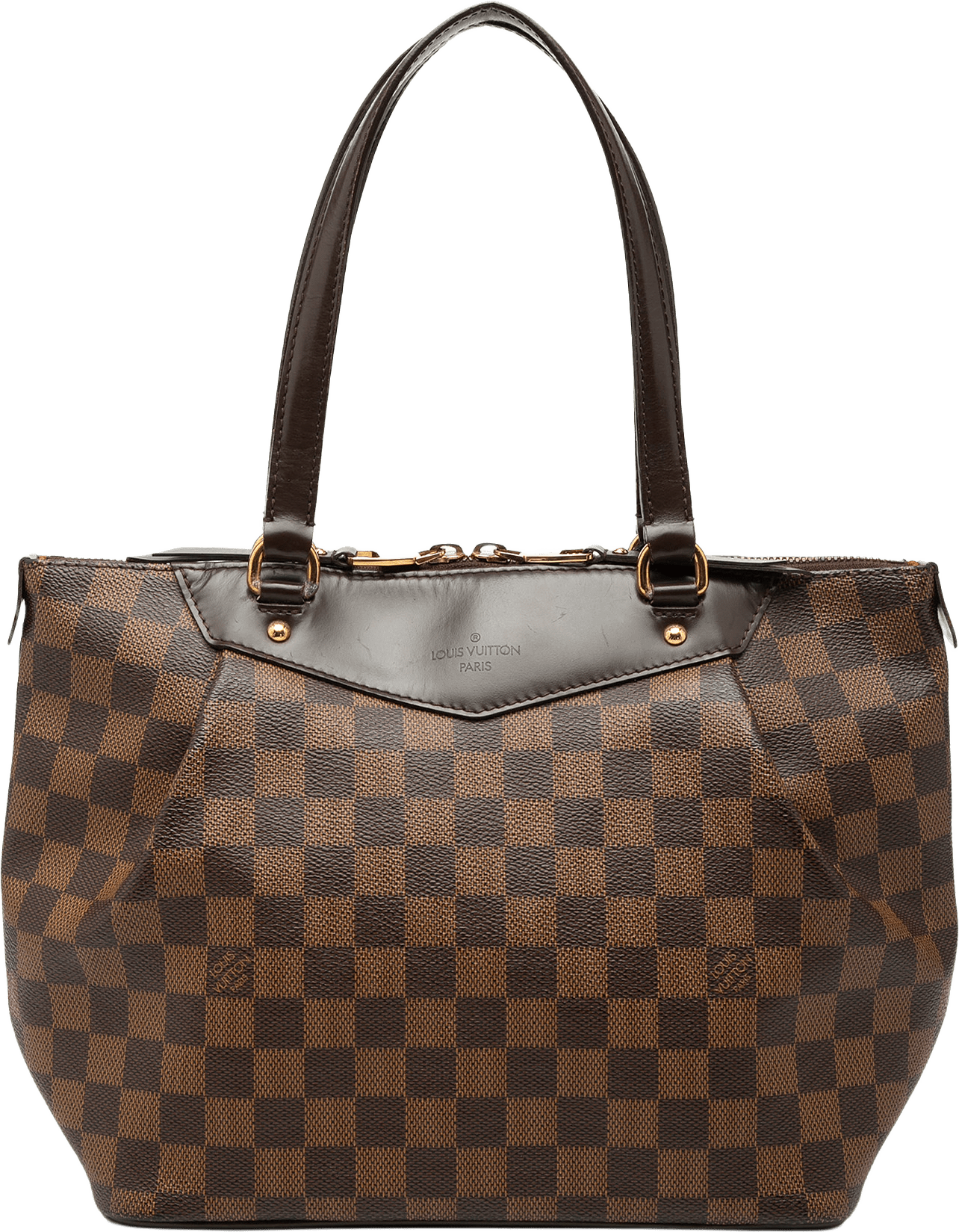 Louis Vuitton Damier Ebene Westminster Pm, från Luxclusif, i färgen brown.