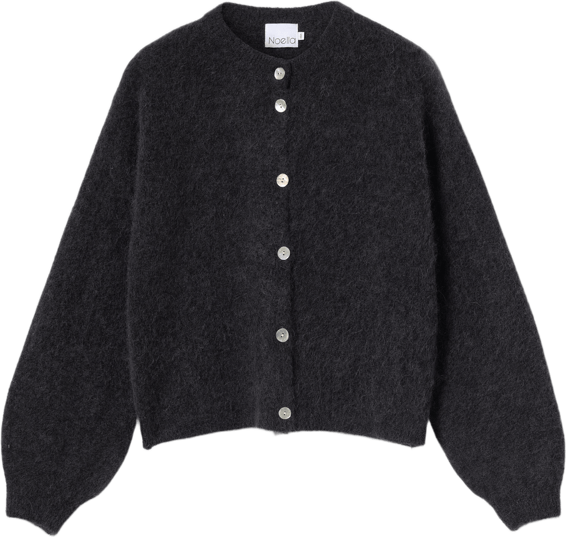 Kae Knit Cardigan - Dark Grey, från Noella, i färgen dark grey.