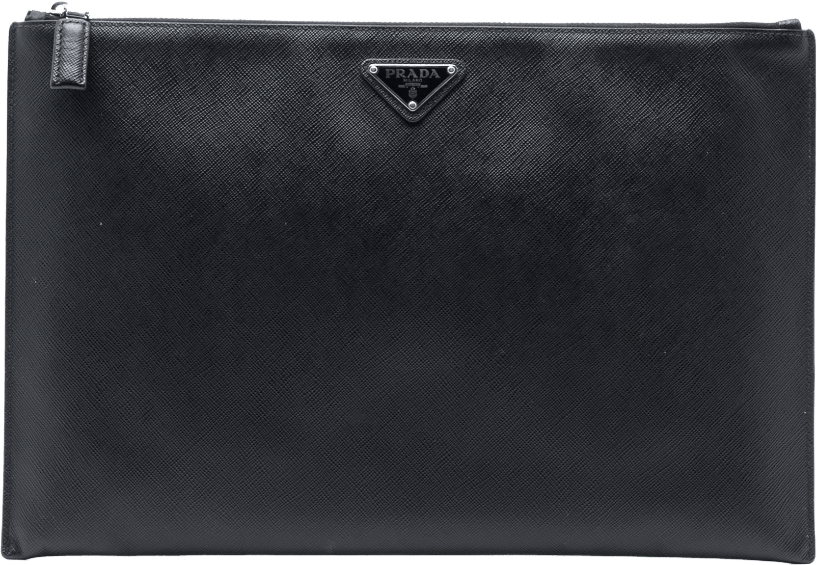 Prada Saffiano Clutch, från Luxclusif, i färgen black.