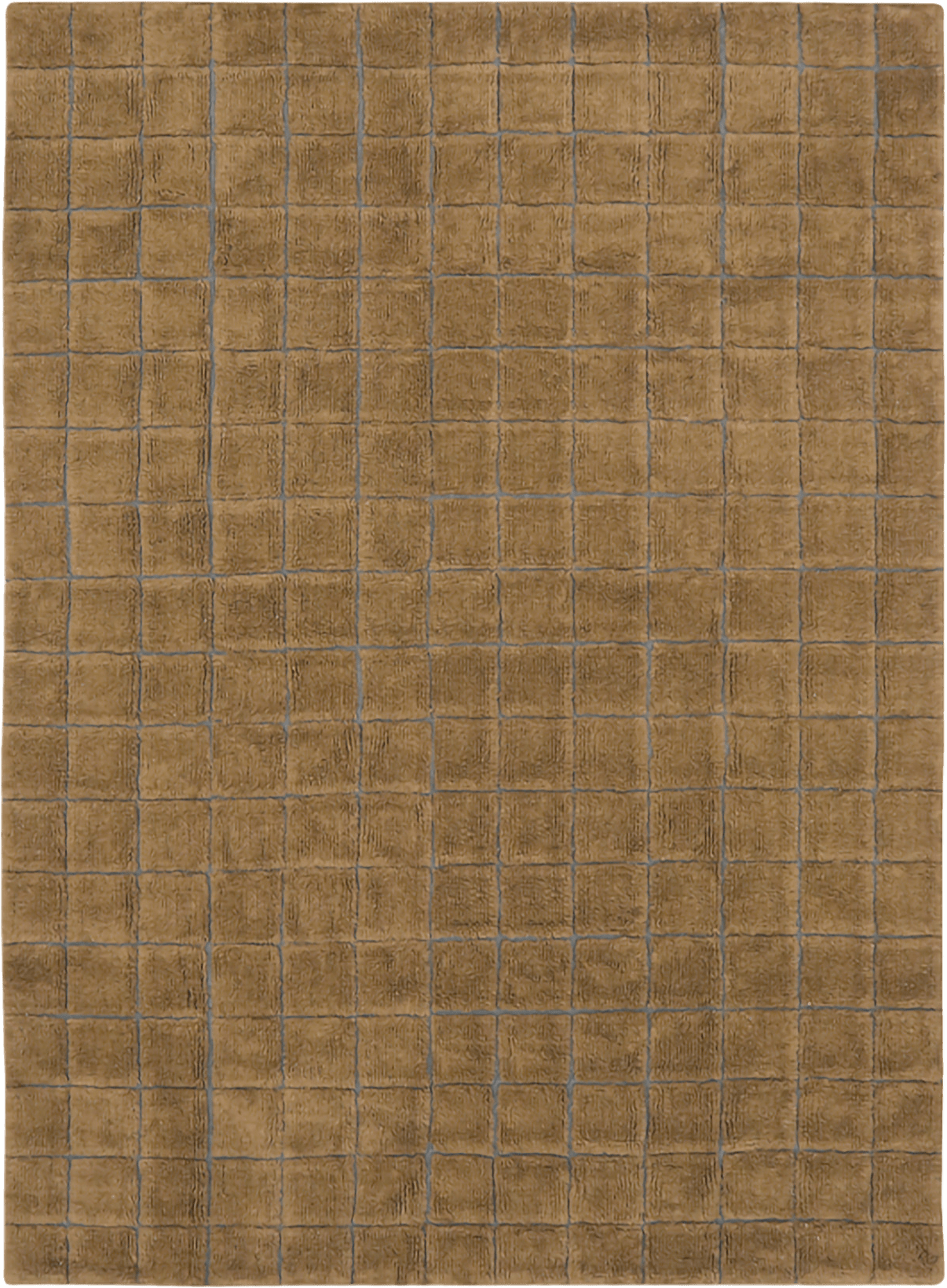 Tvättbar Ullmatta Mosaic 170x240 cm, från LORENA CANALS, i färgen ockraull + jordbrun/natur canvas.