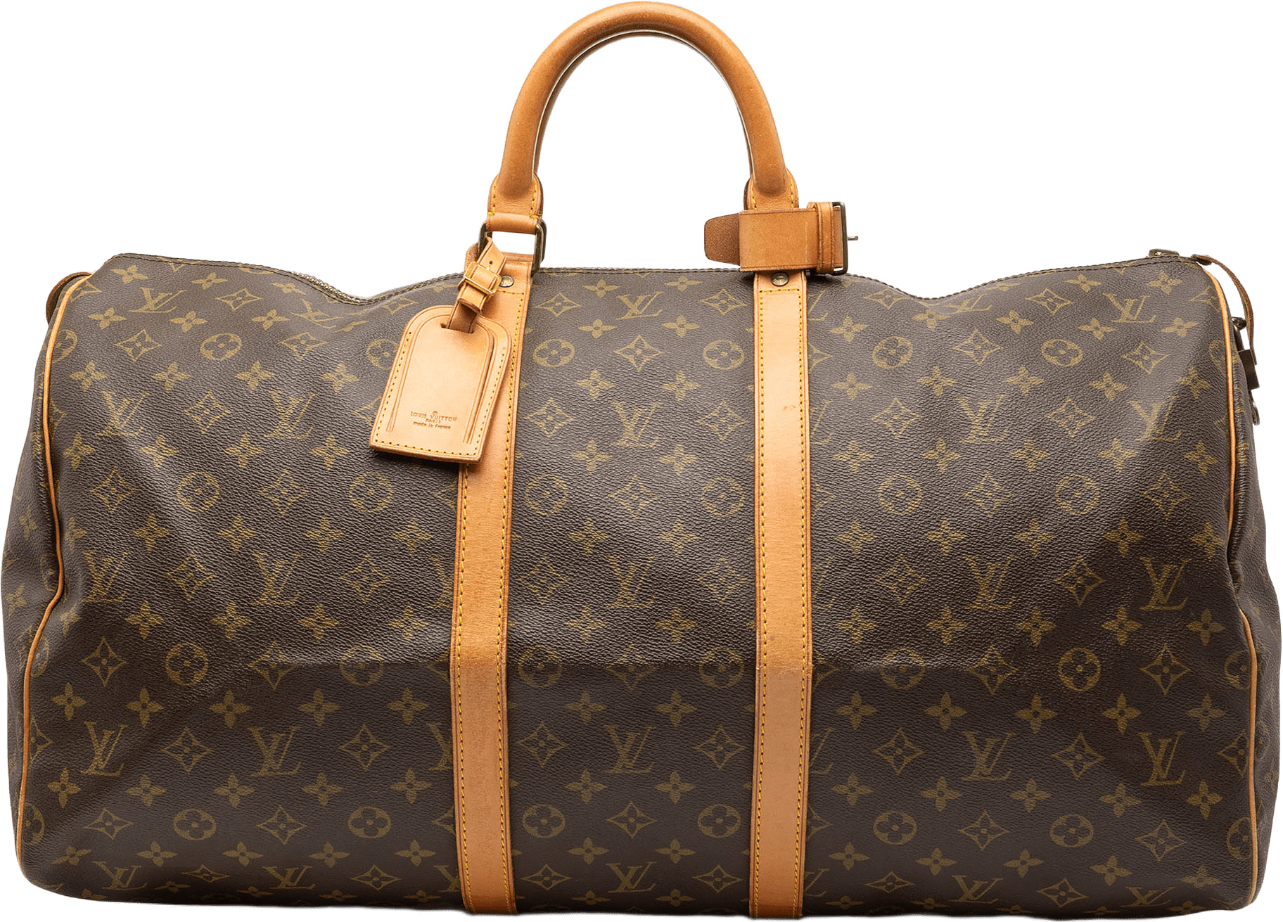 Louis Vuitton Monogram Keepall 55, från Luxclusif, i färgen brown.