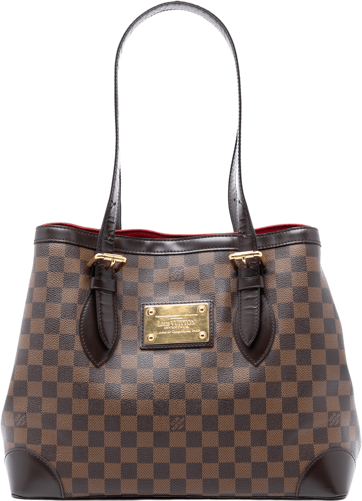 Louis Vuitton Damier Ebene Hampstead Mm, från Luxclusif, i färgen brown.