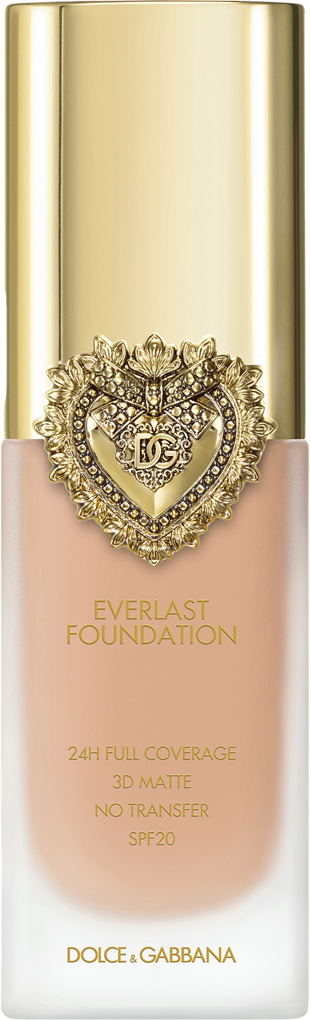 Everlast Foundation 24H Full Coverage 3D Matte No Transfer SPF20, från Dolce & Gabbana, i färgen 14w Light Medium.