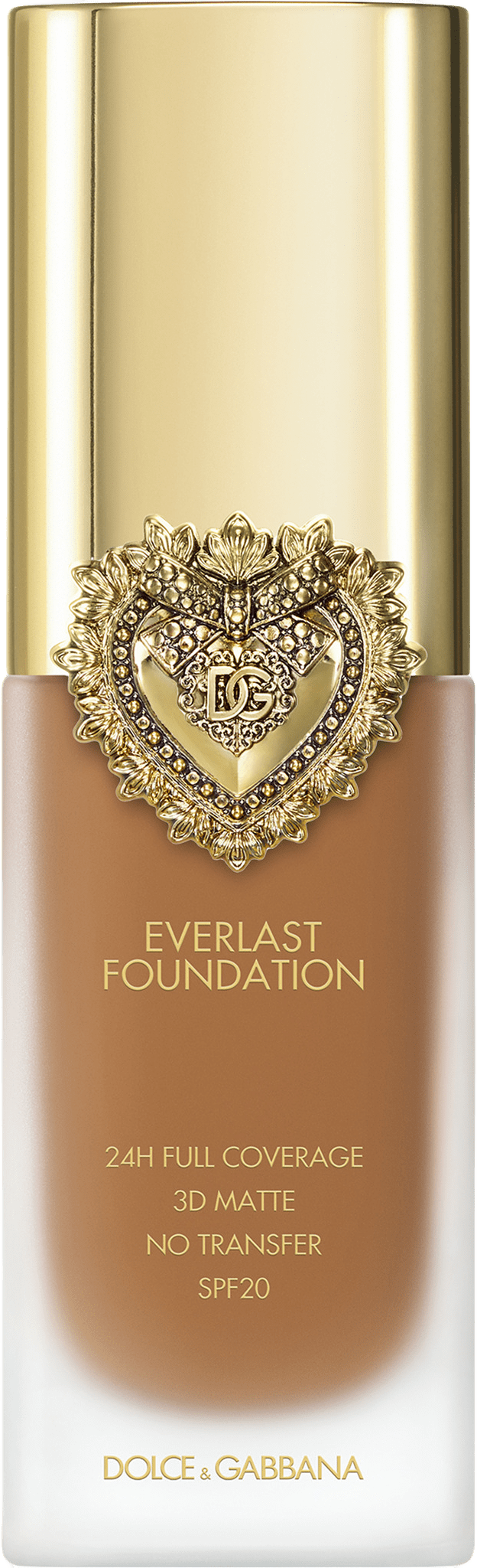 Everlast Foundation 24H Full Coverage 3D Matte No Transfer SPF20, från Dolce & Gabbana, i färgen 27n Medium Deep.