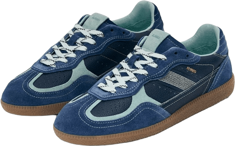 Tb.490 Rife Grain Cobalt Leather Sneakers