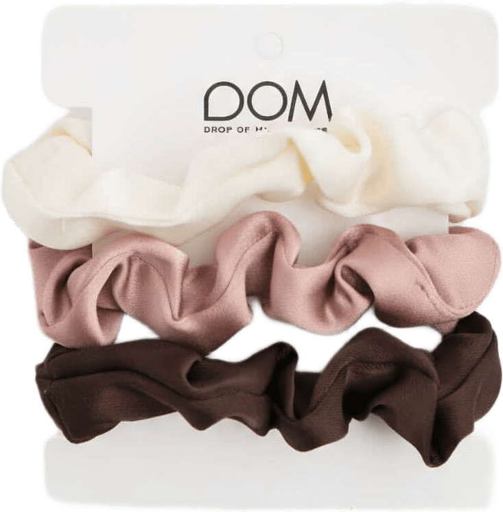 Satin Hair Scrunchie 3-pack, från Drop of Mindfulness, i färgen multi black.
