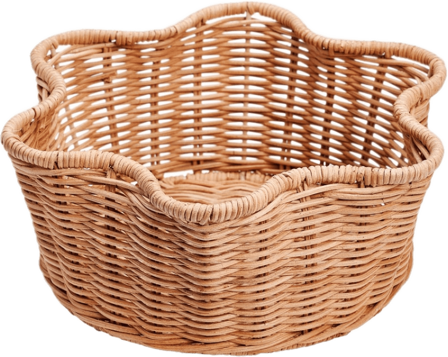Rotting Rund Korg - 23 Cm, från Pick A Poppy, i färgen natural.