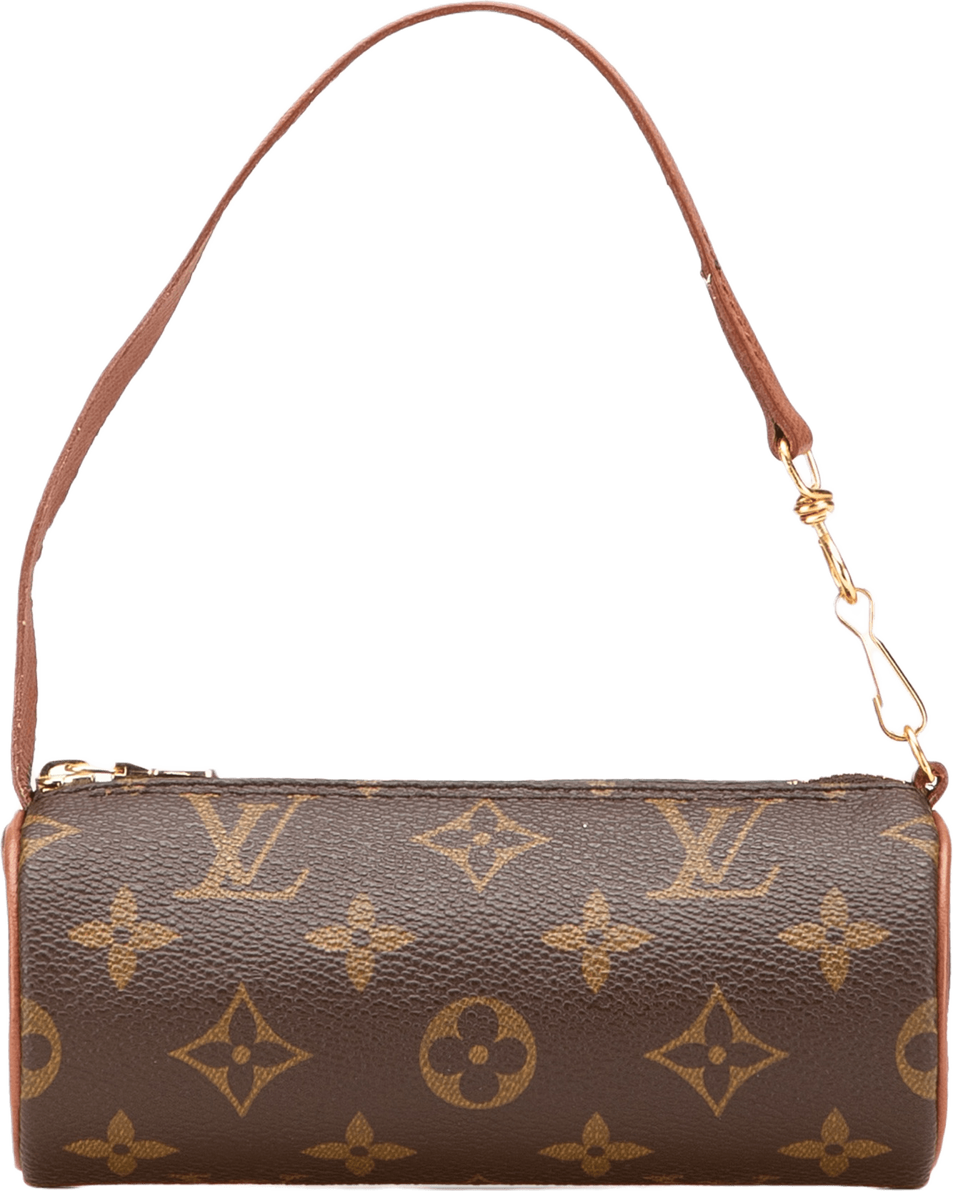Louis Vuitton Monogram Papillon Pochette, från Luxclusif, i färgen brown.