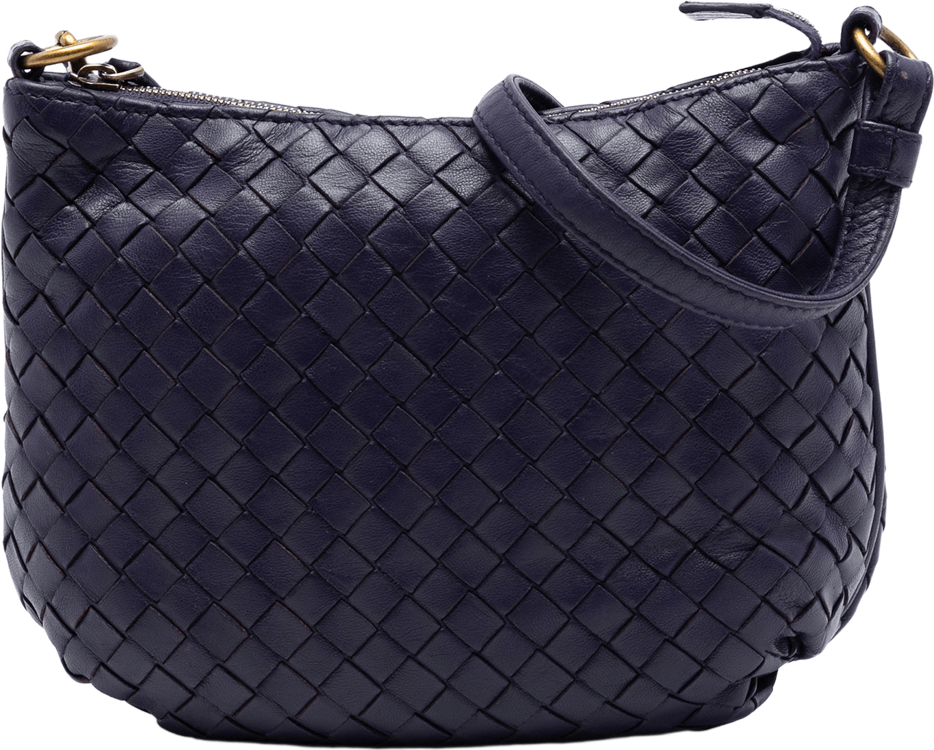 Bottega Veneta Nappa Intrecciato Crossbody, från Luxclusif, i färgen violet.