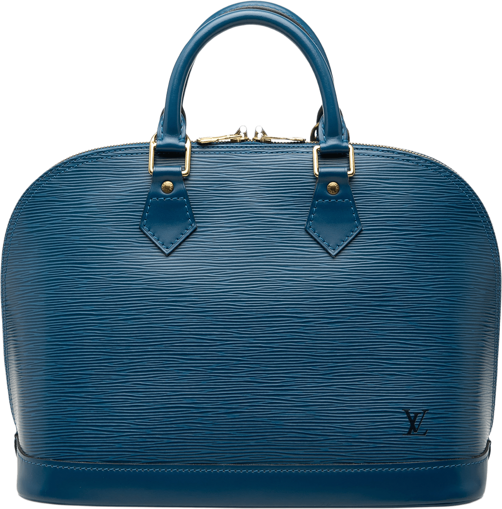 Louis Vuitton Epi Alma Pm, från Luxclusif, i färgen blå.