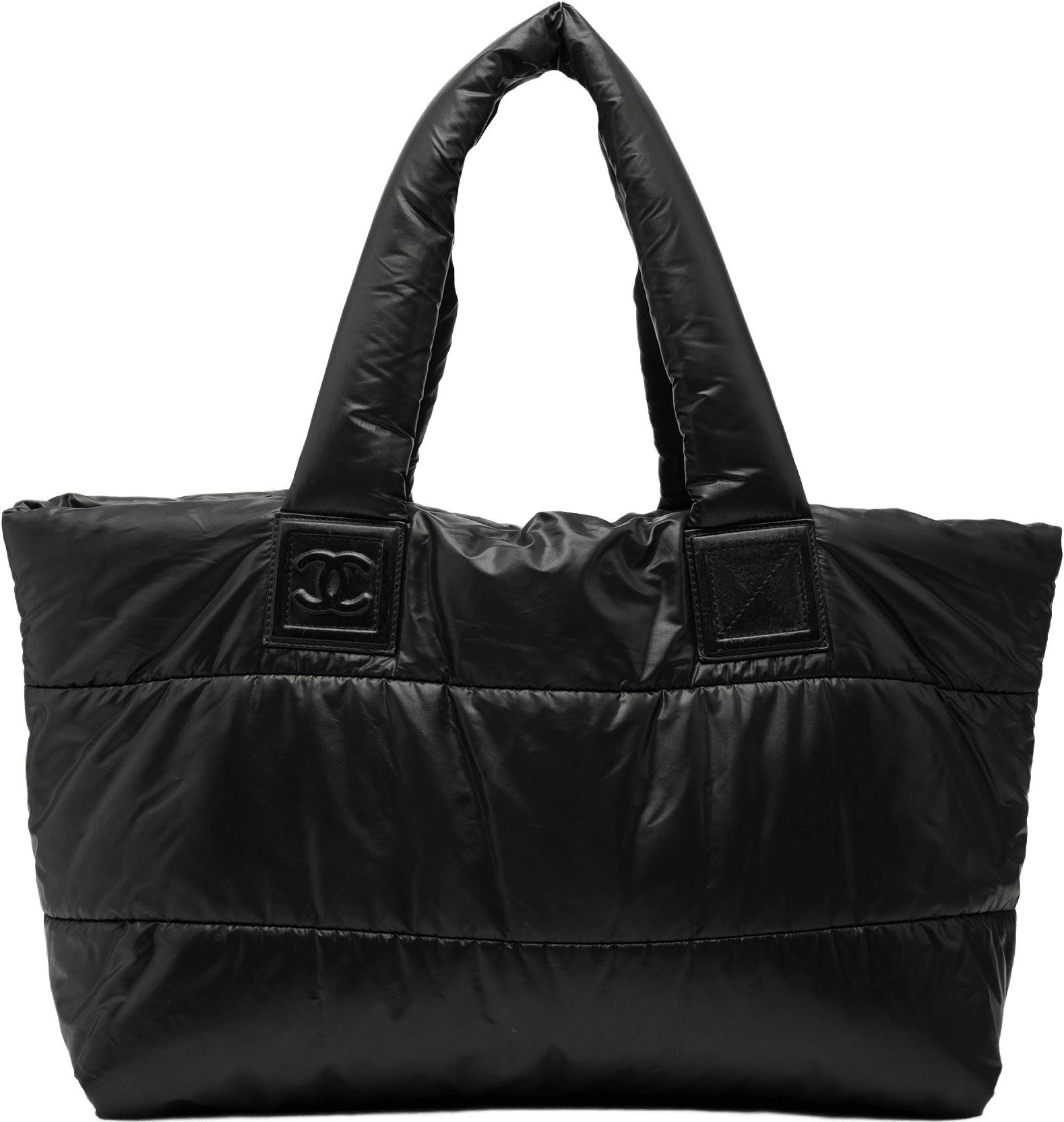 Chanel Medium Quilted Nylon Coco Cocoon Tote, från Luxclusif, i färgen black.