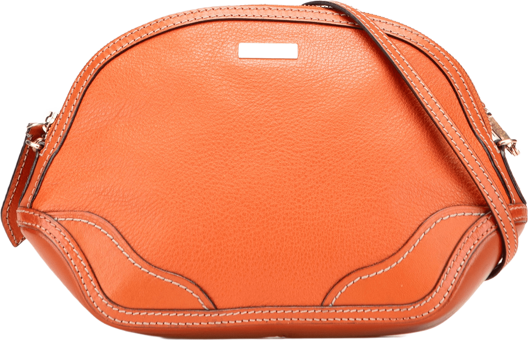 Burberry Grained Calfskin Crossbody, från Luxclusif, i färgen orange.