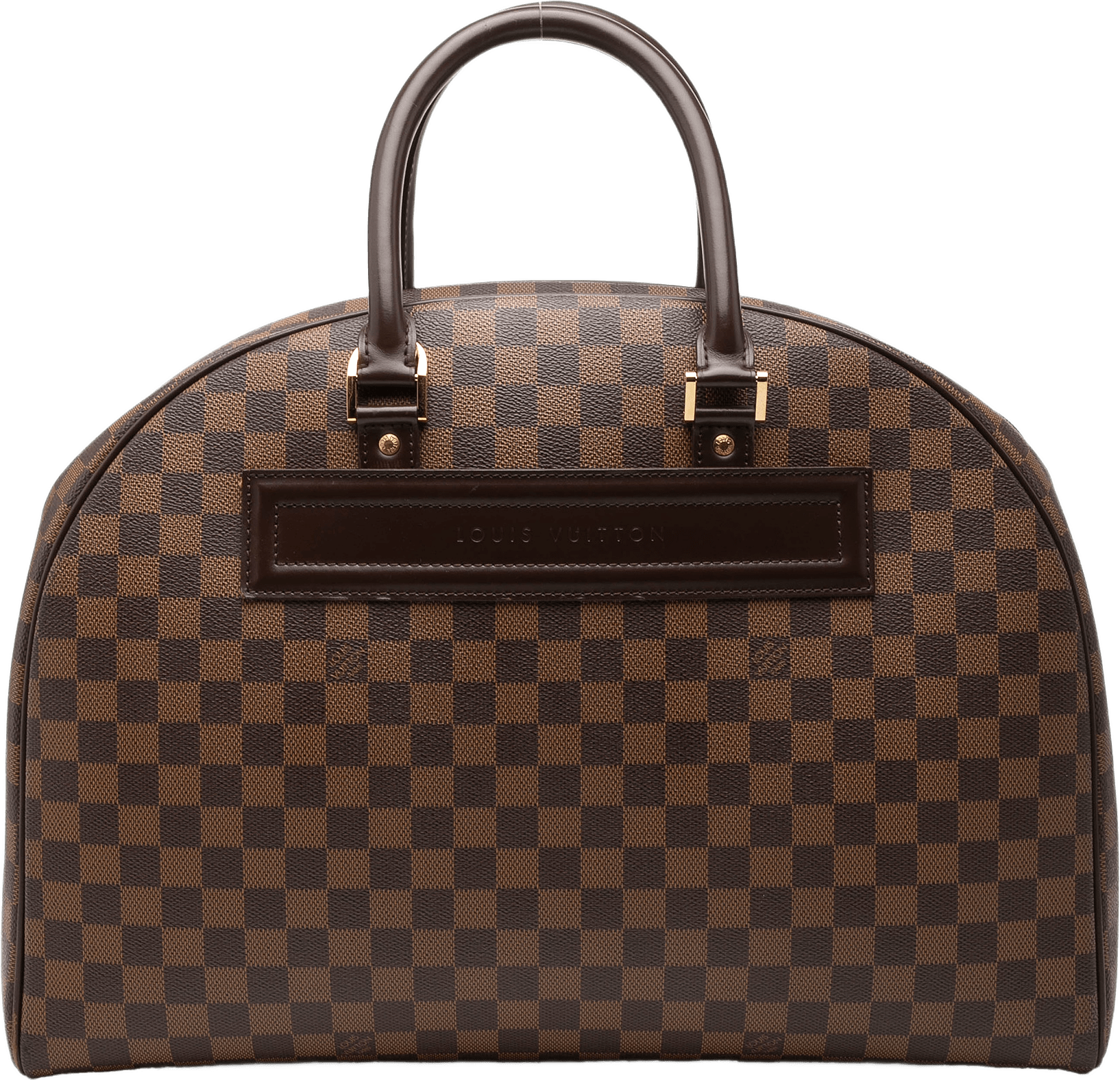 Louis Vuitton Damier Ebene Nolita 24 Heures, från Luxclusif, i färgen brun.