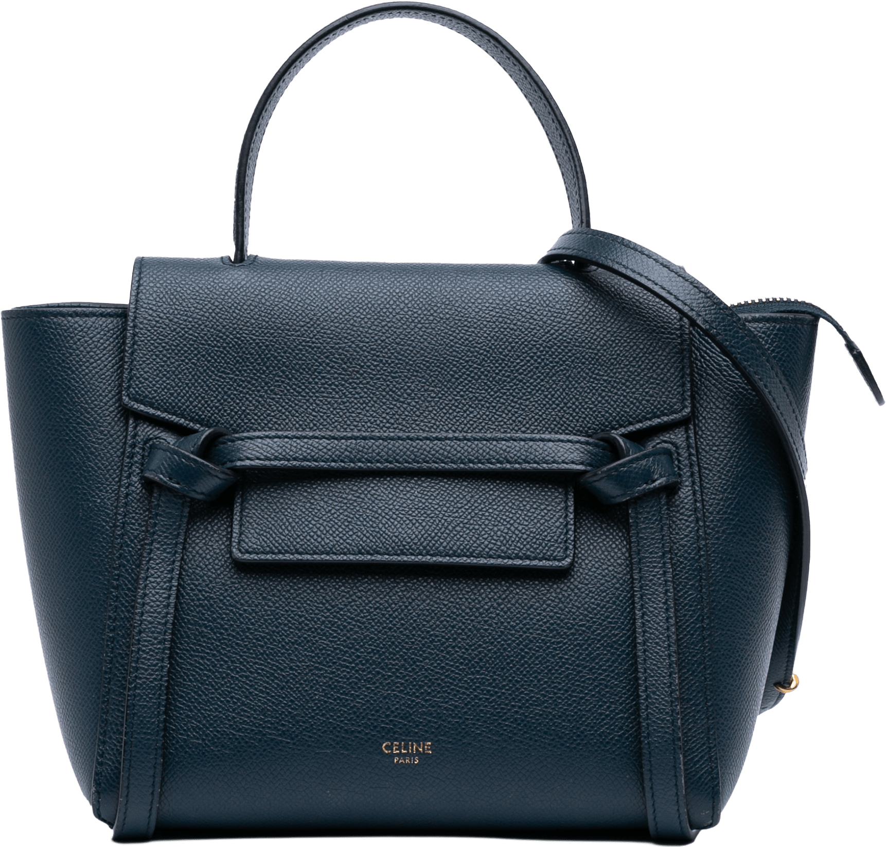 Celine Pico Grained Calfskin Belt Bag, från Luxclusif, i färgen dark blue.