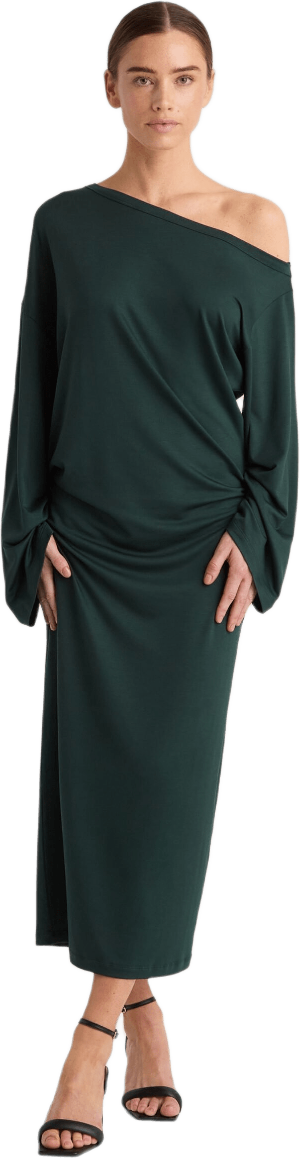 Giovanna Dress - Bottle, från Residus, i färgen green.