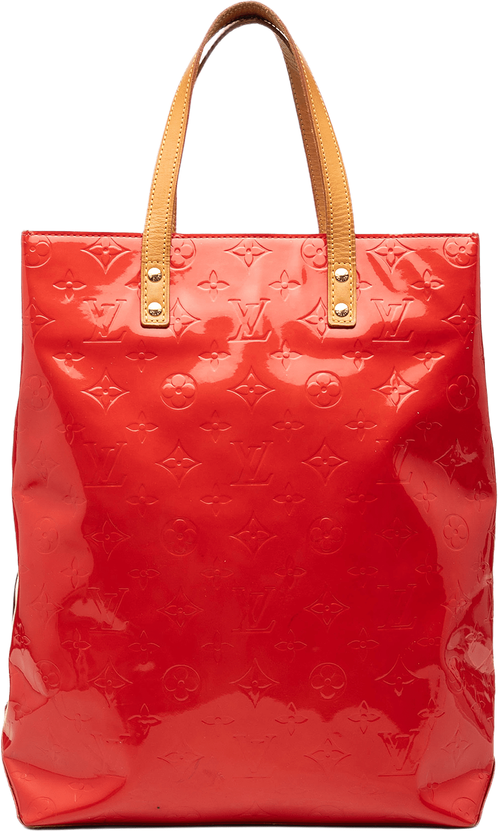 Louis Vuitton Monogram Vernis Reade Mm, från Luxclusif, i färgen röd.