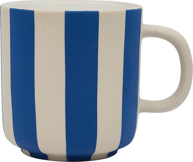 Toppu Mug, från OYOY Living, i färgen clay,optic blue.