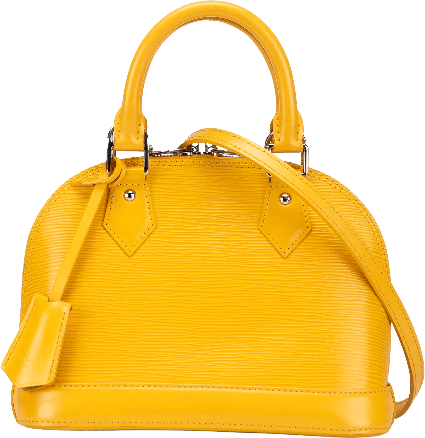 Louis Vuitton Epi Alma Bb, från Luxclusif, i färgen yellow.