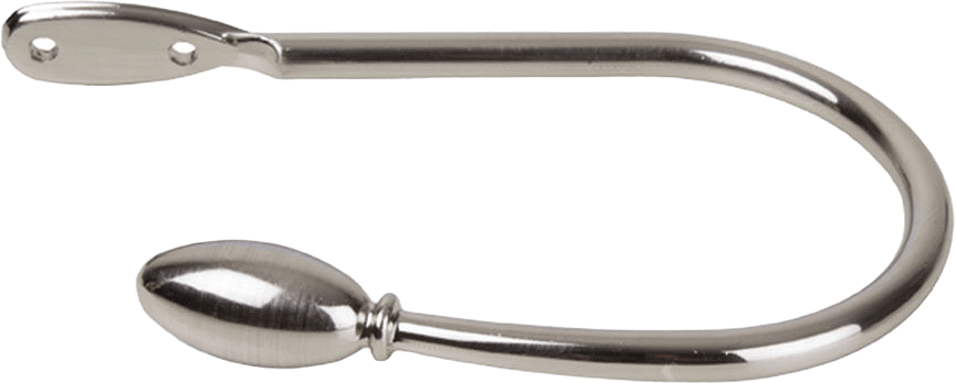 Drops gardinomtag, 9,5 cm, 2 st, från Kirsch, i färgen Stainless Steel.