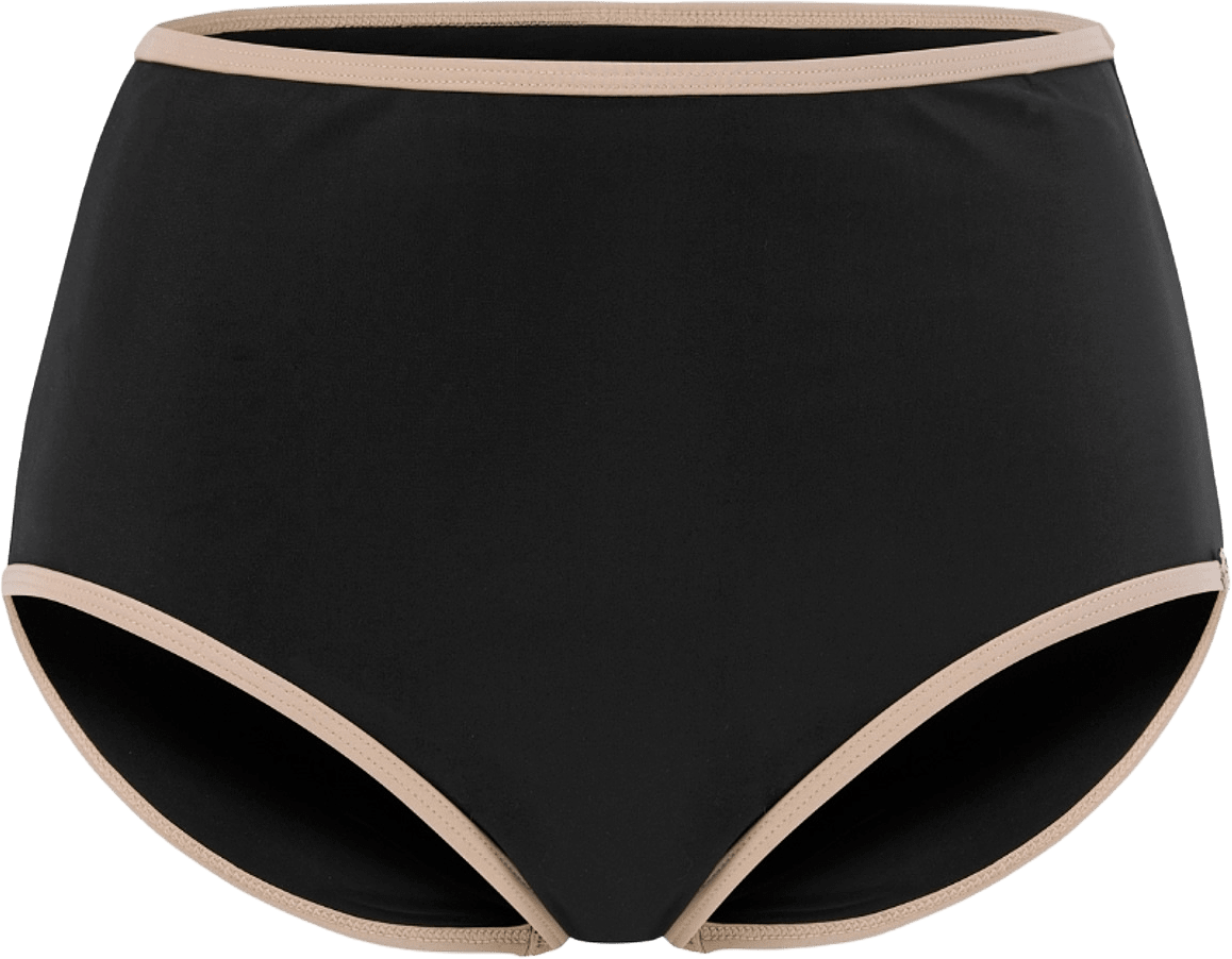 Portofino Bikinitrosa Med Hög Midja, från Swegmark, i färgen black/beige.