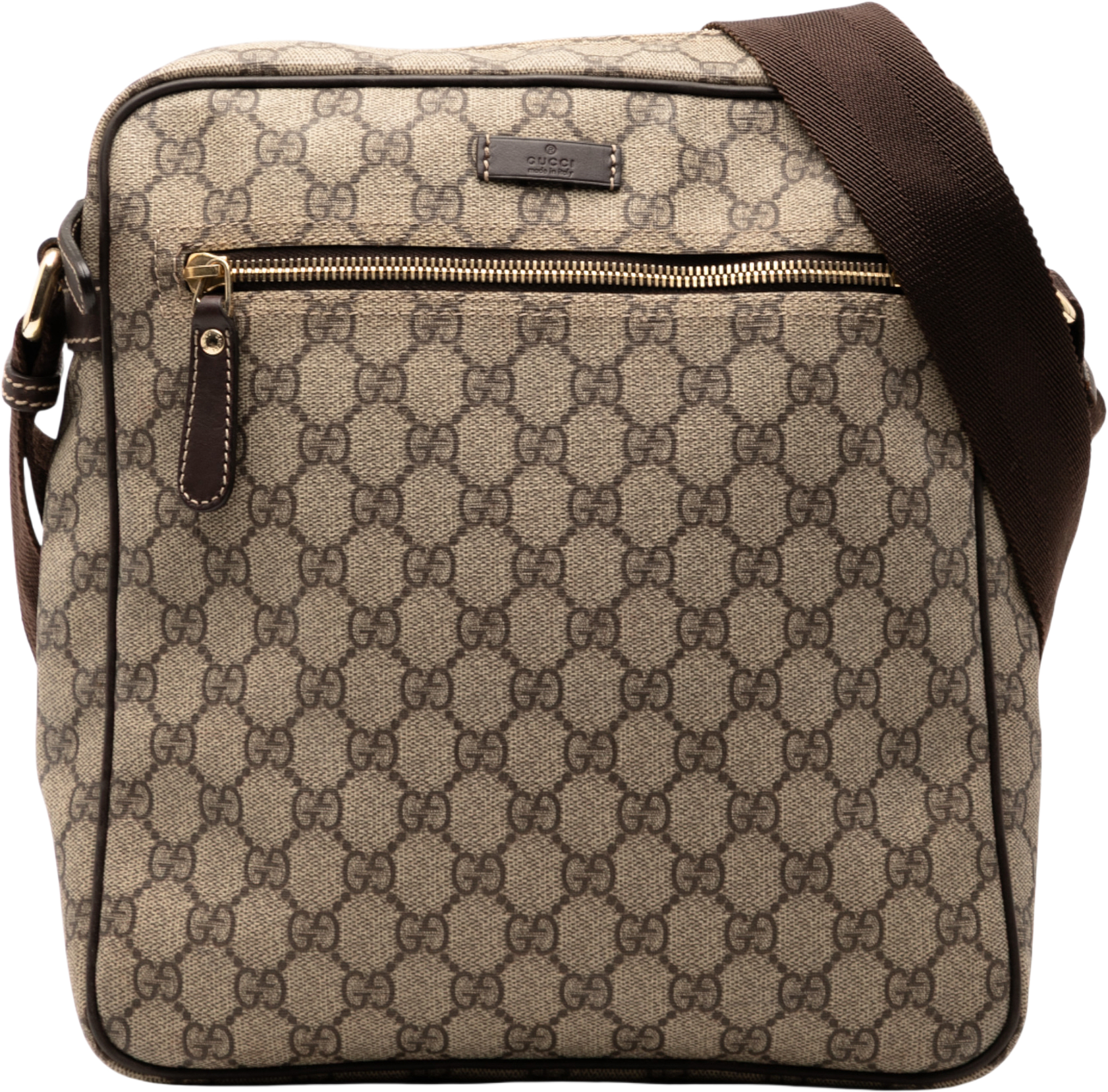 Gucci Gg Supreme Crossbody, från Luxclusif, i färgen beige.