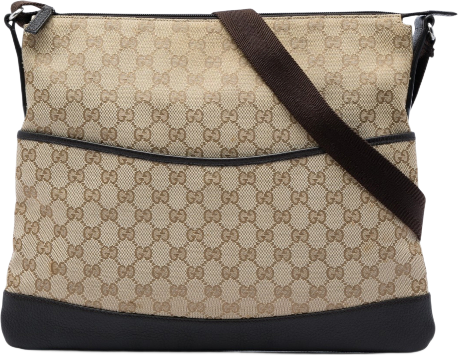 Gucci Gg Canvas Crossbody, från Luxclusif, i färgen beige.