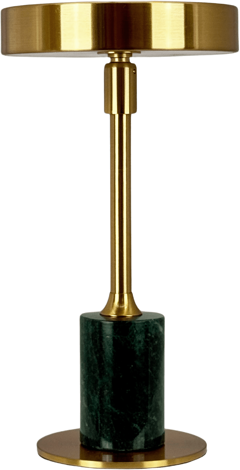 Starlight Table Lamp Rechargeable, från Dyberg Larsen, i färgen marble/ brass.