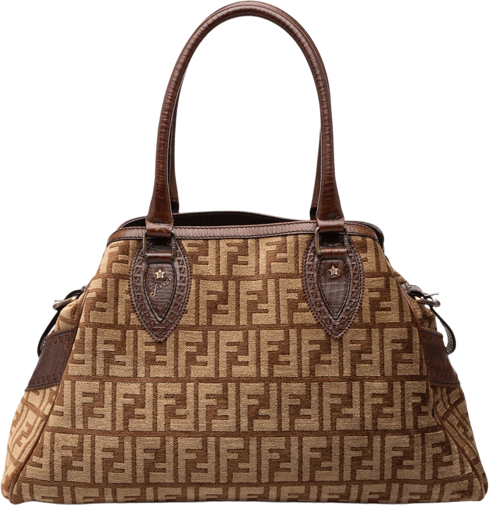 Fendi Zucca Canvas Etniko Tote, från Luxclusif, i färgen brown.