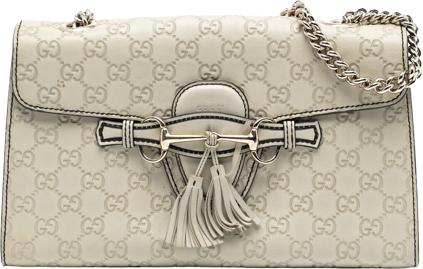 Gucci Medium Guccissima Emily Shoulder Bag, från Luxclusif, i färgen off white.