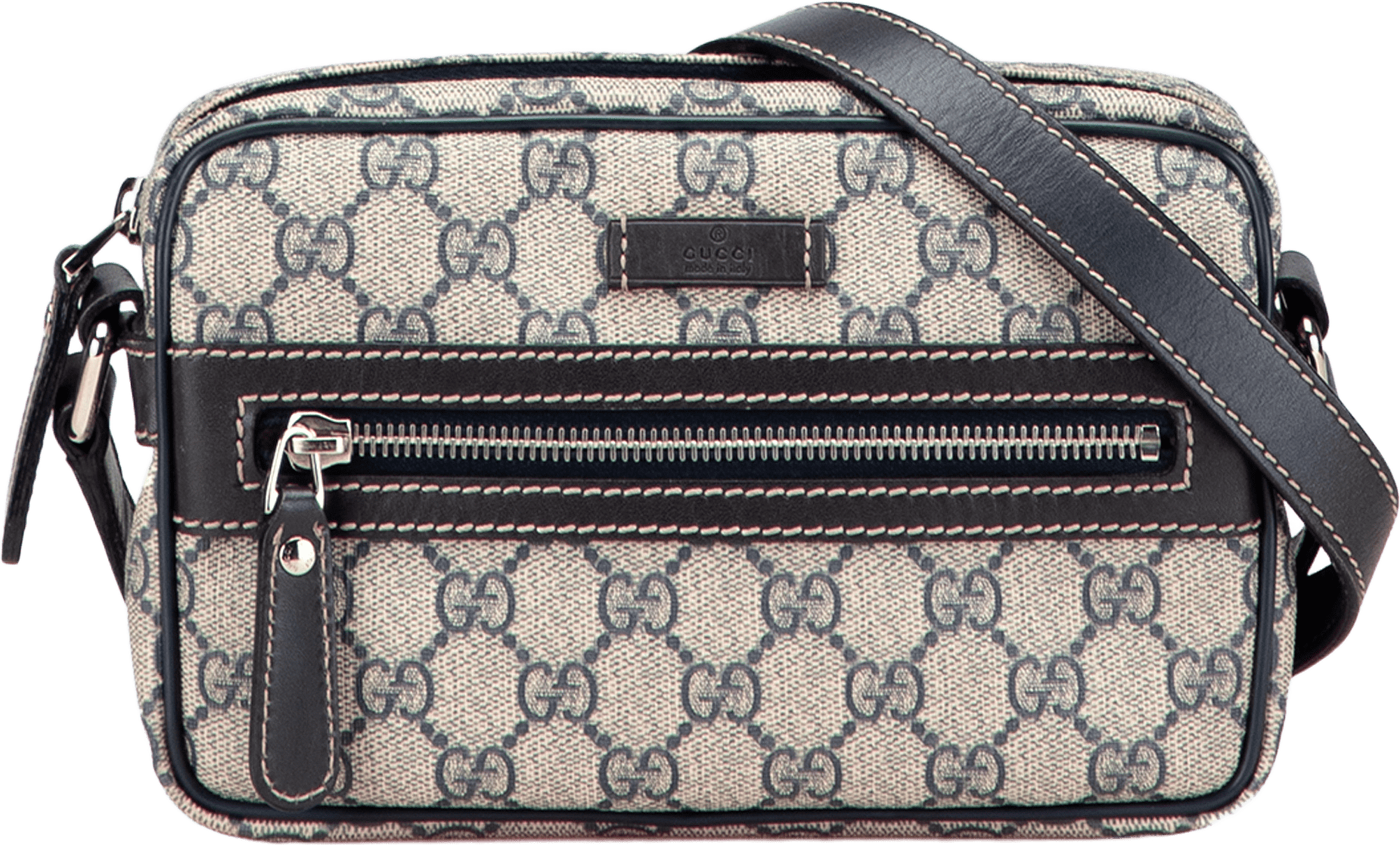 Gucci Gg Supreme Crossbody, från Luxclusif, i färgen beige.
