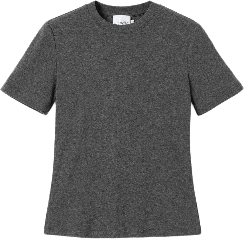 Lidie Ss Top - Dark Grey Melange, från Noella, i färgen dark grey melange.