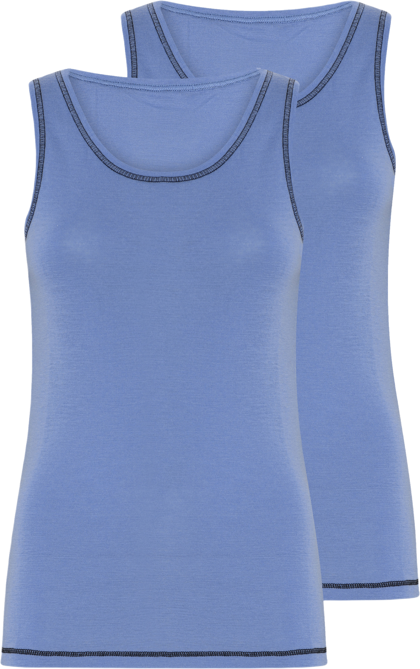 2-pack 100% Merinoull, Topp Med Breda Remmar, Röt, från Dovre, i färgen blue.