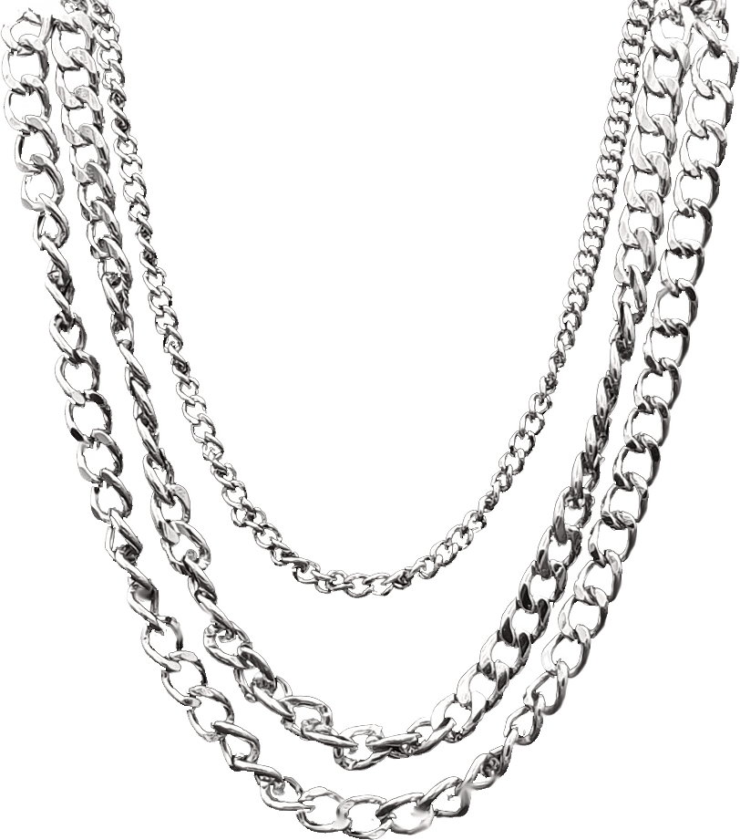 Halsband Med Flera Rader Kedjor I Olika Modeller, från Complement, i färgen silver.