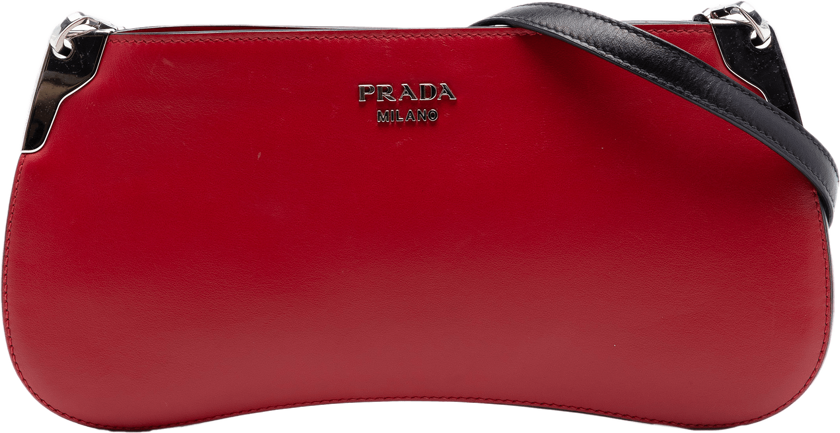 Prada City Calf Sidonie Crossbody, från Luxclusif, i färgen röd.