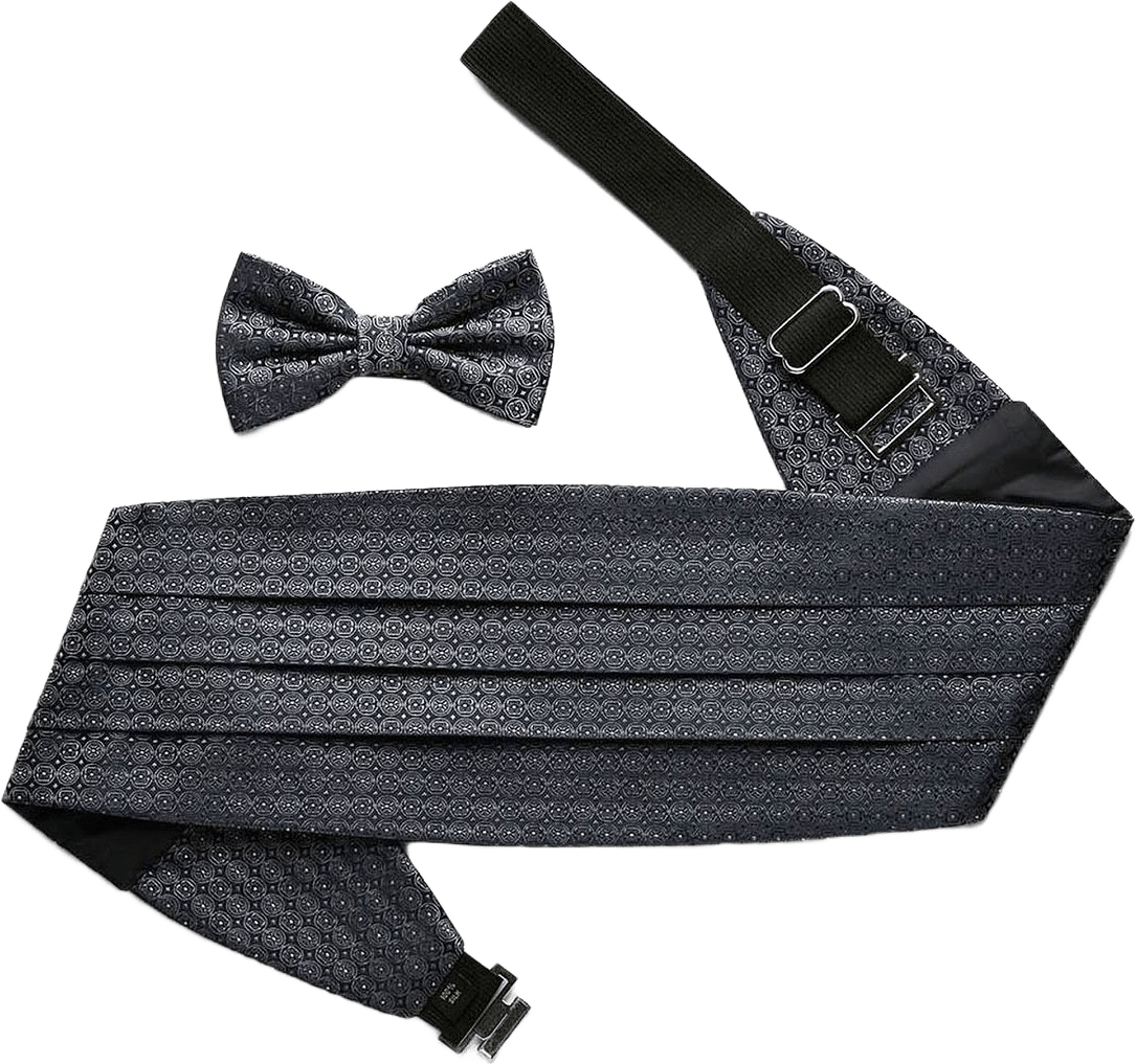 Geometric Cummerbund, från John Henric, i färgen black.