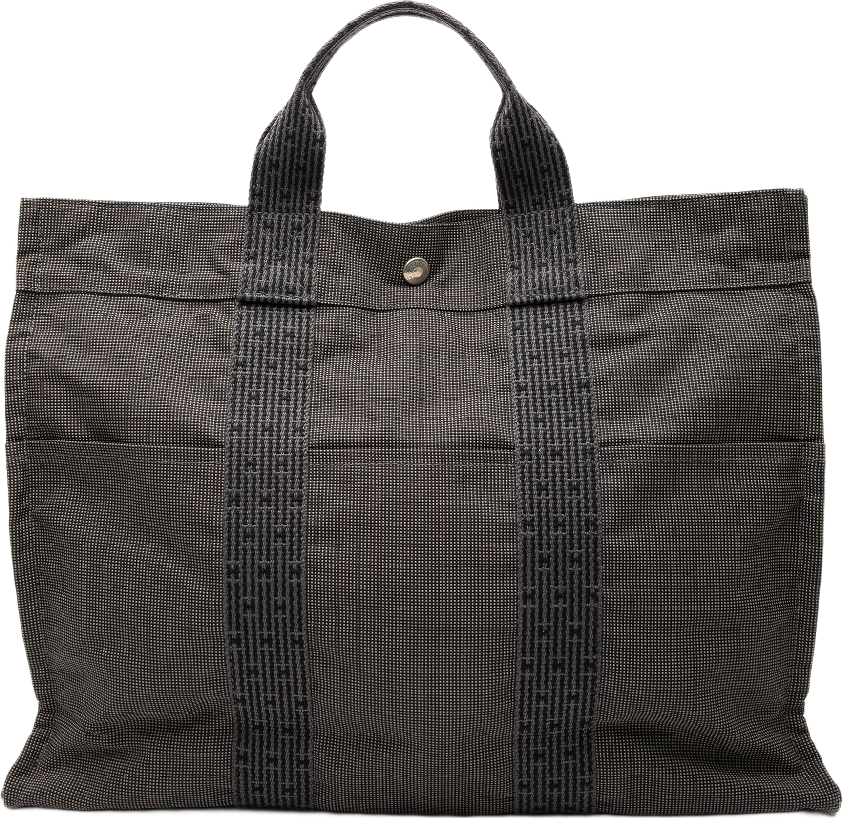 Hermès Canvas Herline Mm, från Luxclusif, i färgen dark gray.
