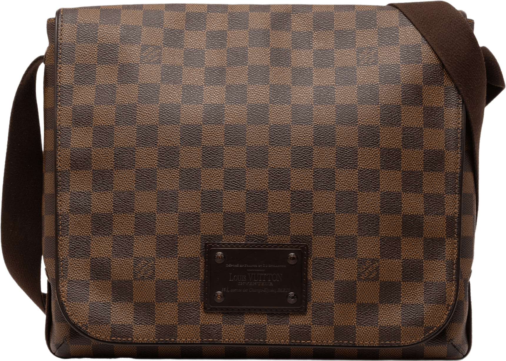 Louis Vuitton Damier Ebene Brooklyn Mm, från Luxclusif, i färgen brown.