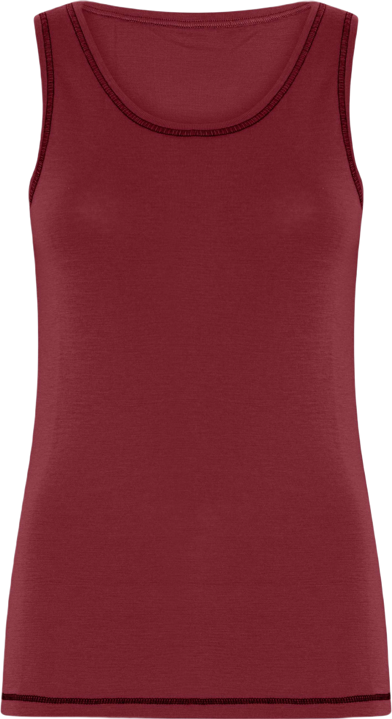 100% Merinoull, Topp Med Breda Remmar, Blå, från Dovre, i färgen red.