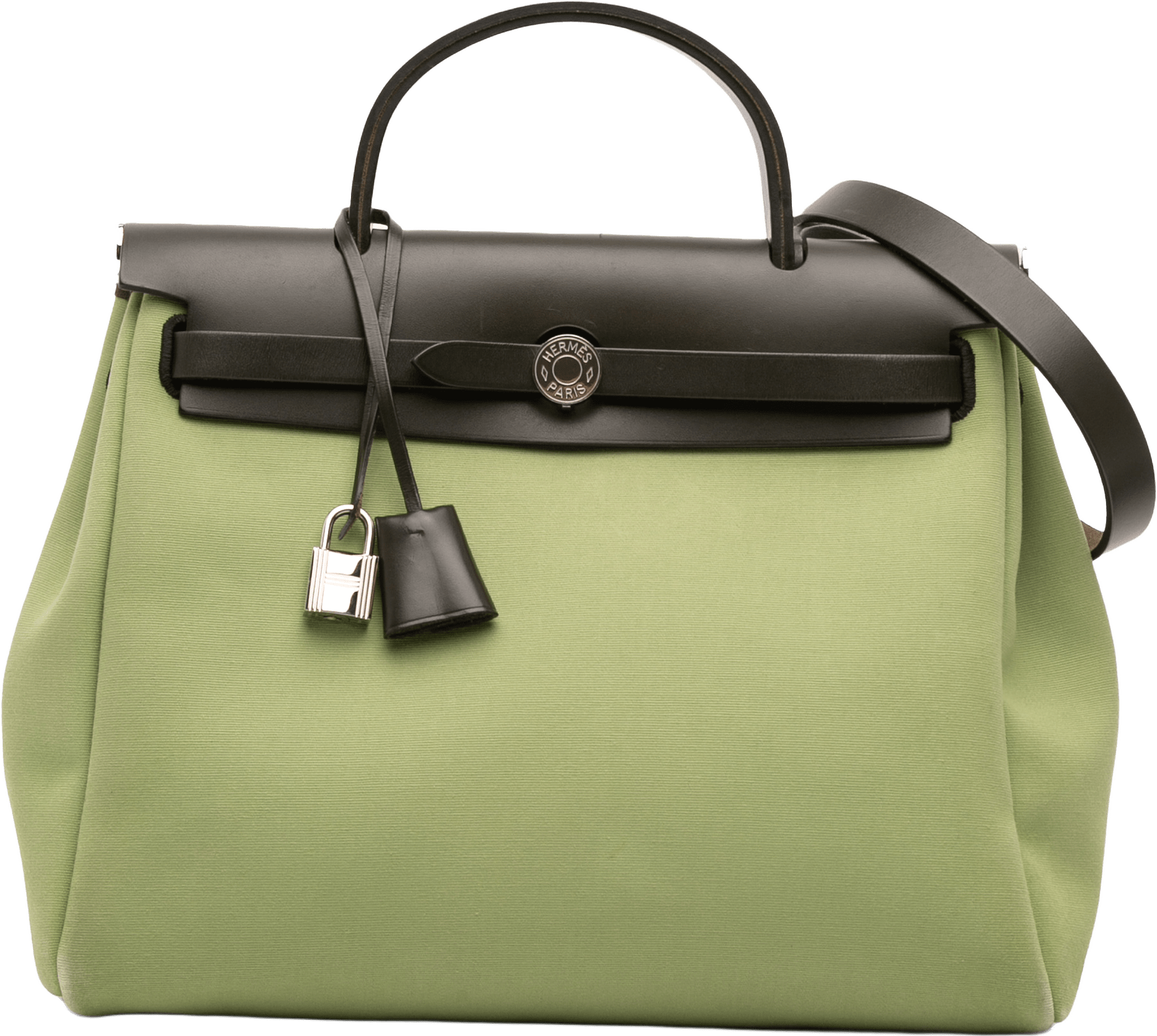 Hermès Toile Herbag Zip 31, från Luxclusif, i färgen olive green.